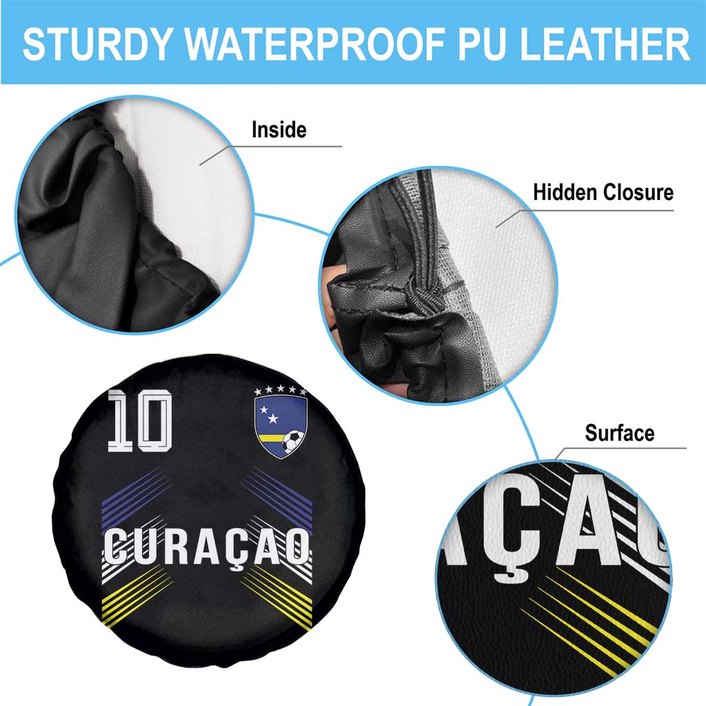 Curacao Soccer Sports Graphic Number 10 Jersey Style Spare Tire Cover Proud Curaçaoans Football Fans Game Day Pride TS02 Print Your Wear