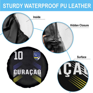Curacao Soccer Sports Graphic Number 10 Jersey Style Spare Tire Cover Proud Curaçaoans Football Fans Game Day Pride TS02 Print Your Wear