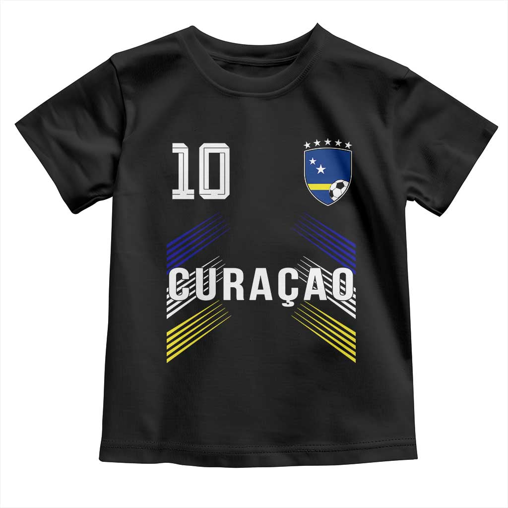 Curacao Soccer Sports Graphic Number 10 Jersey Style Toddler T Shirt Proud Curaçaoans Football Fans Game Day Pride TS02 Black Print Your Wear