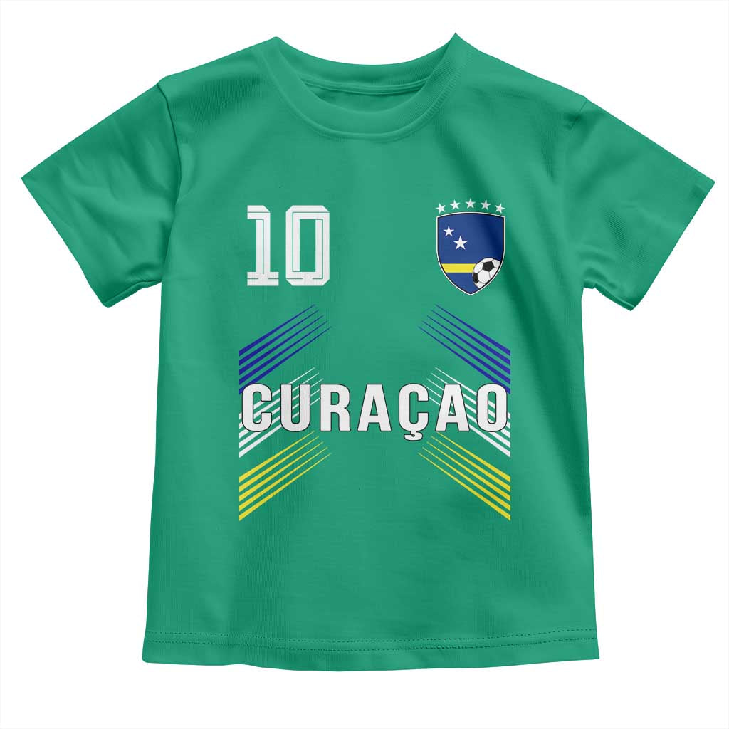 Curacao Soccer Sports Graphic Number 10 Jersey Style Toddler T Shirt Proud Curaçaoans Football Fans Game Day Pride TS02 Irish Green Print Your Wear