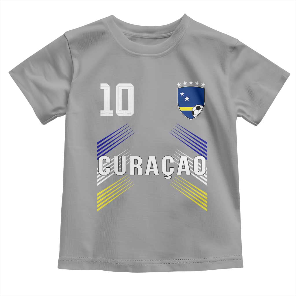 Curacao Soccer Sports Graphic Number 10 Jersey Style Toddler T Shirt Proud Curaçaoans Football Fans Game Day Pride TS02 Sport Gray Print Your Wear