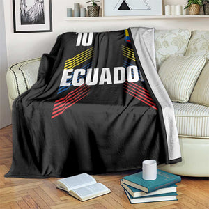 Ecuador Soccer Sports Graphic Number 10 Jersey Style Throw Blanket Proud Ecuadorian Football Fans Game Day Pride TS02 Print Your Wear