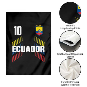 Ecuador Soccer Sports Graphic Number 10 Jersey Style Garden Flag Proud Ecuadorian Football Fans Game Day Pride TS02 Print Your Wear