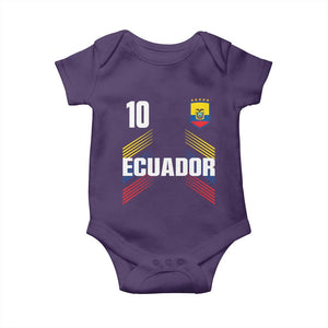 Ecuador Soccer Sports Graphic Number 10 Jersey Style Baby Onesie Proud Ecuadorian Football Fans Game Day Pride TS02 Purple Print Your Wear
