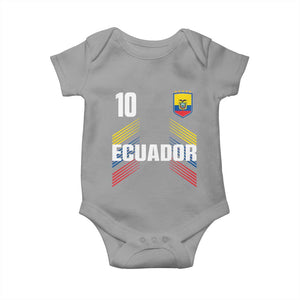 Ecuador Soccer Sports Graphic Number 10 Jersey Style Baby Onesie Proud Ecuadorian Football Fans Game Day Pride TS02 Sport Gray Print Your Wear
