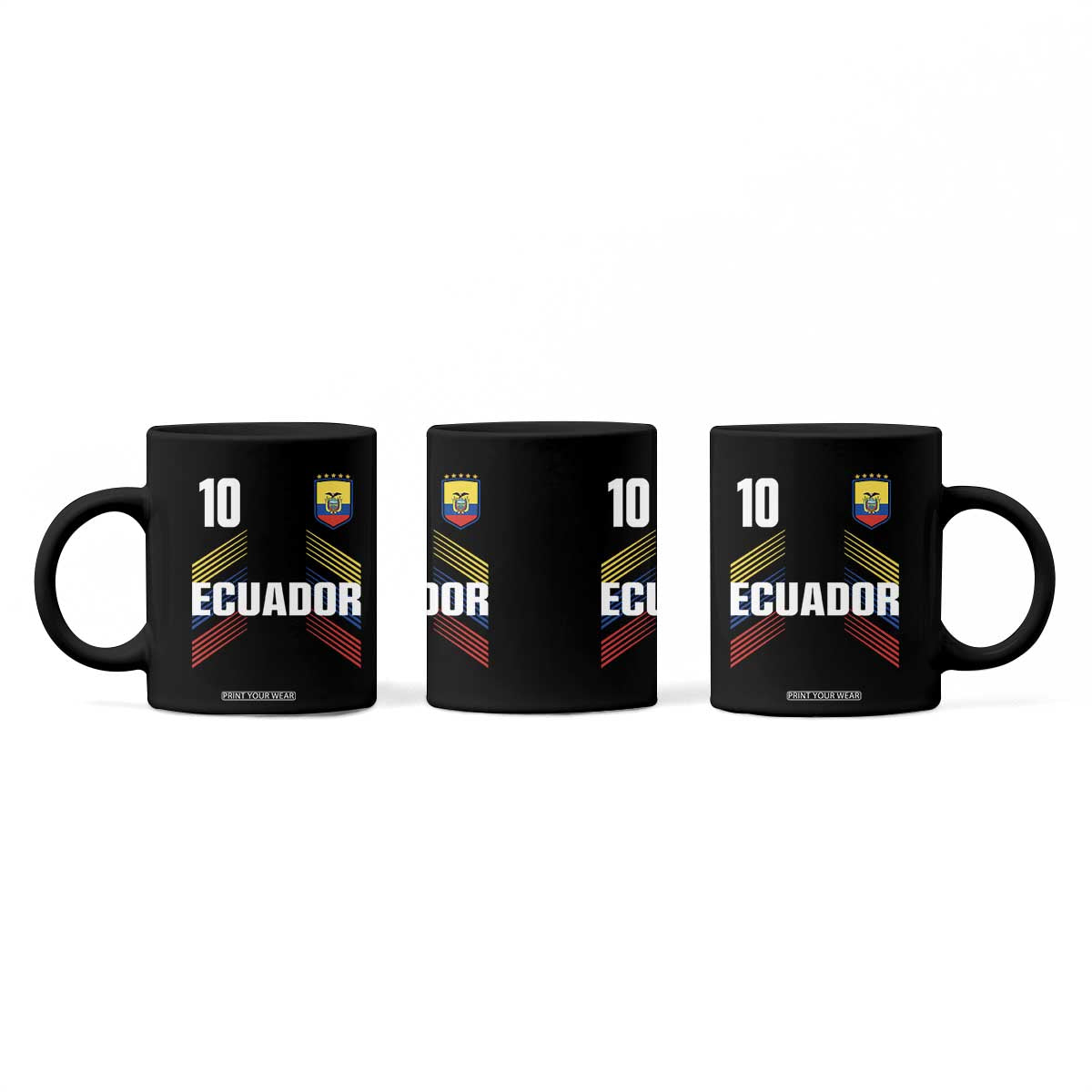 Ecuador Soccer Sports Graphic Number 10 Jersey Style Coffee Mug Proud Ecuadorian Football Fans Game Day Pride TS02 Print Your Wear