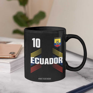 Ecuador Soccer Sports Graphic Number 10 Jersey Style Coffee Mug Proud Ecuadorian Football Fans Game Day Pride TS02 Print Your Wear