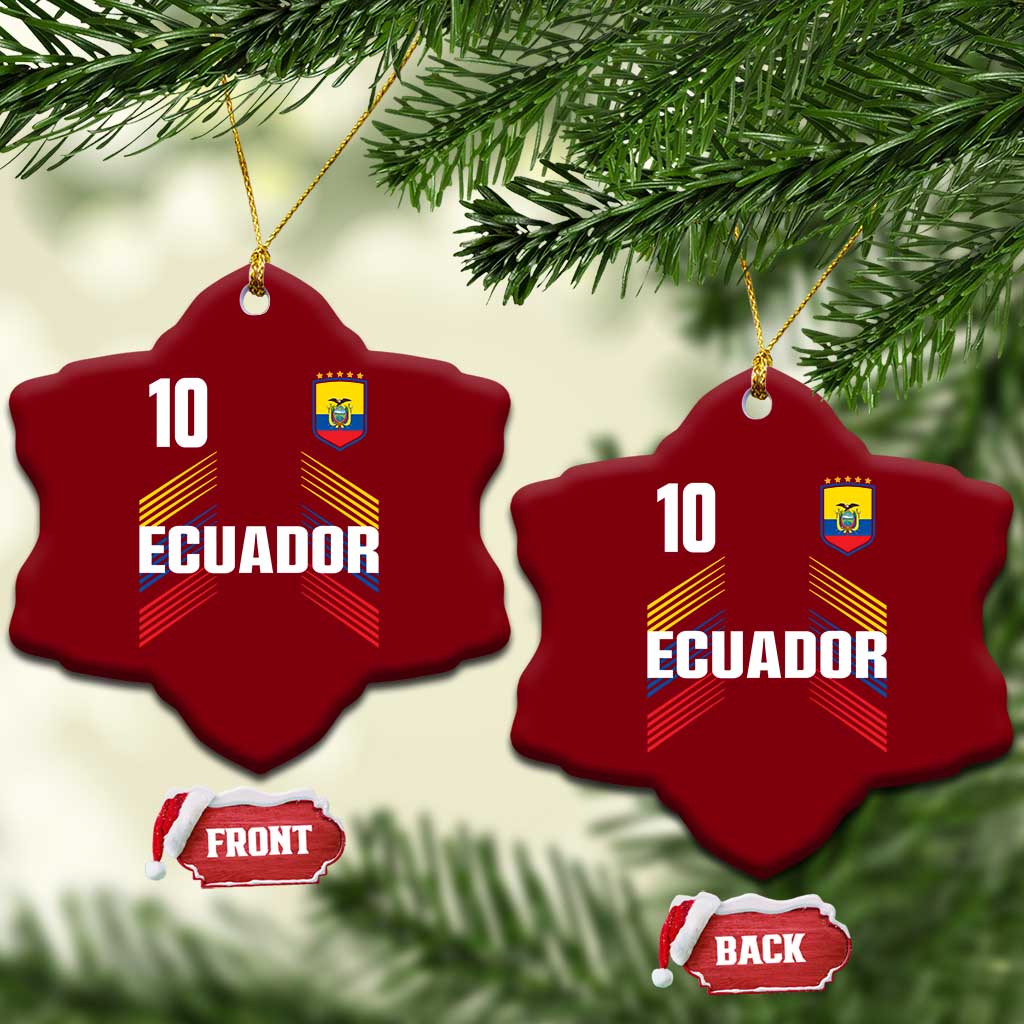 Ecuador Soccer Sports Graphic Number 10 Jersey Style Ceramic Ornament Proud Ecuadorian Football Fans Game Day Pride TS02 Print Your Wear