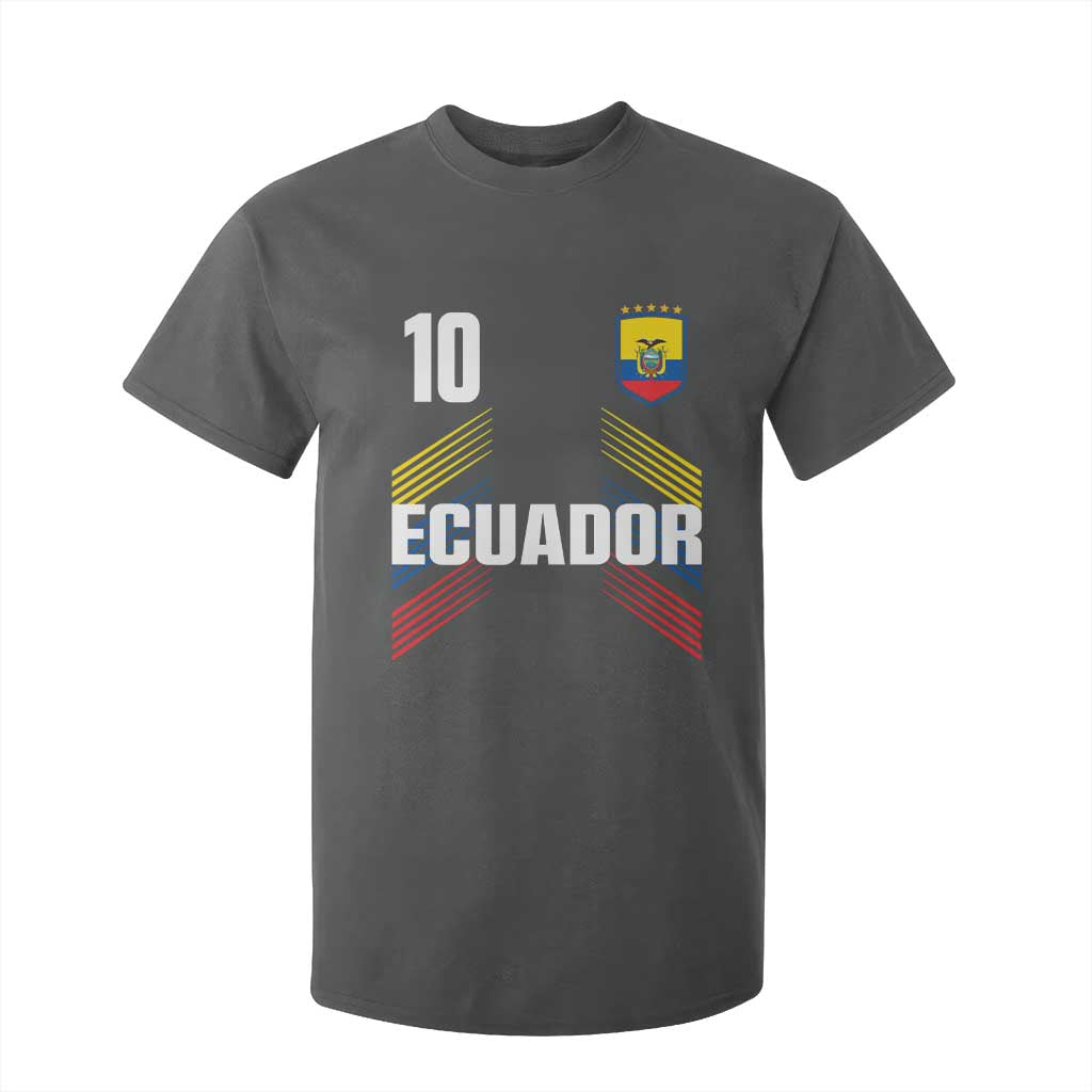 Ecuador Soccer Sports Graphic Number 10 Jersey Style T Shirt For Kid Proud Ecuadorian Football Fans Game Day Pride TS02 Dark Heather Print Your Wear