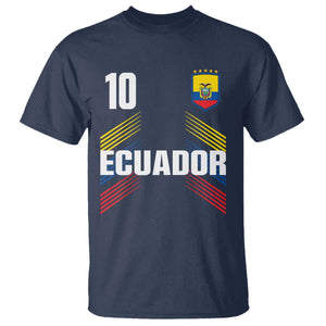 Ecuador Soccer Sports Graphic Number 10 Jersey Style T Shirt Proud Ecuadorian Football Fans Game Day Pride TS02 Navy Print Your Wear