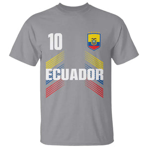 Ecuador Soccer Sports Graphic Number 10 Jersey Style T Shirt Proud Ecuadorian Football Fans Game Day Pride TS02 Sport Gray Print Your Wear