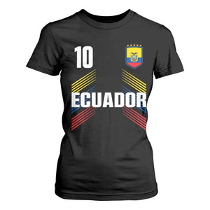 Ecuador Soccer Sports Graphic Number 10 Jersey Style T Shirt For Women Proud Ecuadorian Football Fans Game Day Pride TS02 Black Print Your Wear