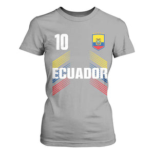 Ecuador Soccer Sports Graphic Number 10 Jersey Style T Shirt For Women Proud Ecuadorian Football Fans Game Day Pride TS02 Sport Gray Print Your Wear