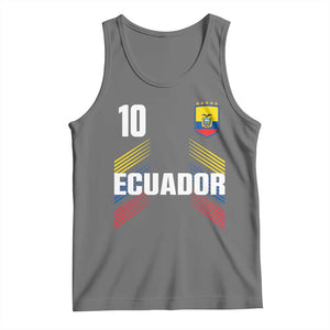 Ecuador Soccer Sports Graphic Number 10 Jersey Style Tank Top Proud Ecuadorian Football Fans Game Day Pride TS02 Black Heather Print Your Wear