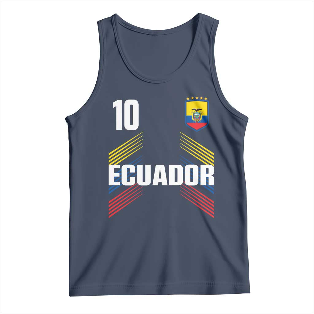 Ecuador Soccer Sports Graphic Number 10 Jersey Style Tank Top Proud Ecuadorian Football Fans Game Day Pride TS02 Navy Print Your Wear