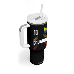 Ecuador Soccer Sports Graphic Number 10 Jersey Style Tumbler With Handle Proud Ecuadorian Football Fans Game Day Pride TS02 Print Your Wear