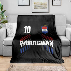 Paraguay Soccer Sports Graphic Number 10 Jersey Style Throw Blanket Proud Paraguayan Football Fans Game Day Pride TS02 Print Your Wear