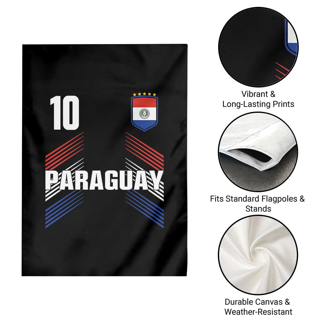 Paraguay Soccer Sports Graphic Number 10 Jersey Style Garden Flag Proud Paraguayan Football Fans Game Day Pride TS02 Print Your Wear