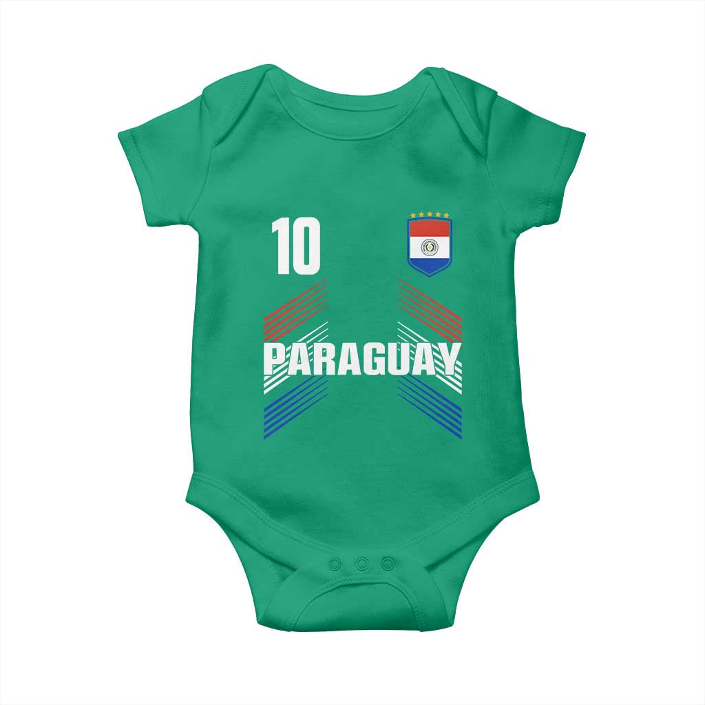 Paraguay Soccer Sports Graphic Number 10 Jersey Style Baby Onesie Proud Paraguayan Football Fans Game Day Pride TS02 Irish Green Print Your Wear