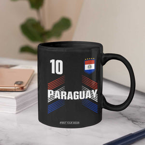 Paraguay Soccer Sports Graphic Number 10 Jersey Style Coffee Mug Proud Paraguayan Football Fans Game Day Pride TS02 Print Your Wear