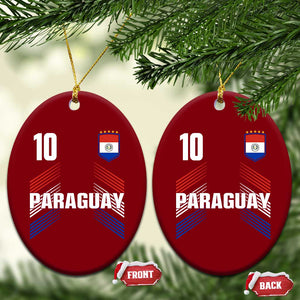 Paraguay Soccer Sports Graphic Number 10 Jersey Style Ceramic Ornament Proud Paraguayan Football Fans Game Day Pride TS02 Print Your Wear