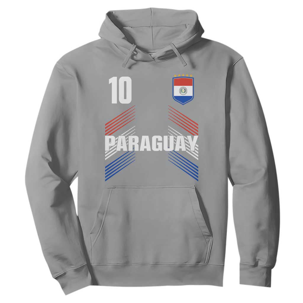 Paraguay Soccer Sports Graphic Number 10 Jersey Style Hoodie Proud Paraguayan Football Fans Game Day Pride TS02 Sport Gray Print Your Wear
