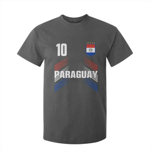 Paraguay Soccer Sports Graphic Number 10 Jersey Style T Shirt For Kid Proud Paraguayan Football Fans Game Day Pride TS02 Dark Heather Print Your Wear