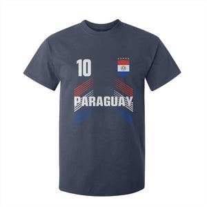 Paraguay Soccer Sports Graphic Number 10 Jersey Style T Shirt For Kid Proud Paraguayan Football Fans Game Day Pride TS02 Navy Print Your Wear