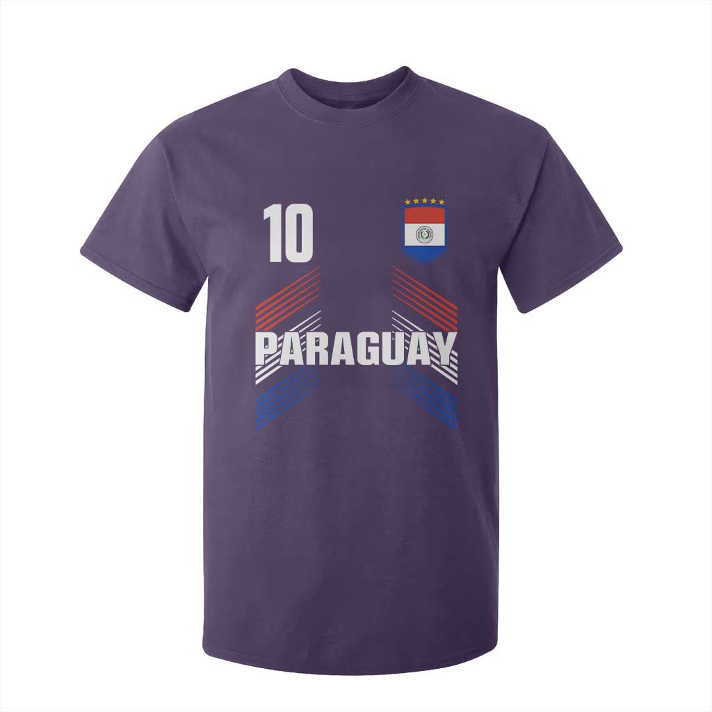 Paraguay Soccer Sports Graphic Number 10 Jersey Style T Shirt For Kid Proud Paraguayan Football Fans Game Day Pride TS02 Purple Print Your Wear