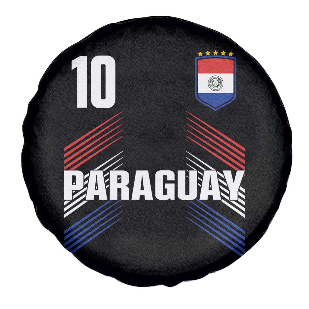 Paraguay Soccer Sports Graphic Number 10 Jersey Style Spare Tire Cover Proud Paraguayan Football Fans Game Day Pride TS02 Print Your Wear