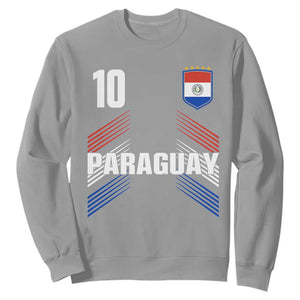 Paraguay Soccer Sports Graphic Number 10 Jersey Style Sweatshirt Proud Paraguayan Football Fans Game Day Pride TS02 Sport Gray Print Your Wear