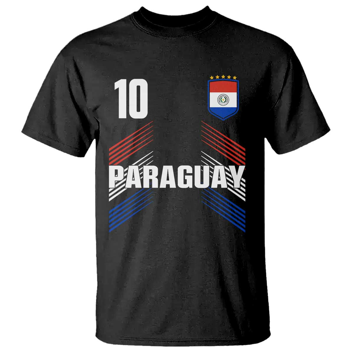 Paraguay Soccer Sports Graphic Number 10 Jersey Style T Shirt Proud Paraguayan Football Fans Game Day Pride TS02 Black Print Your Wear