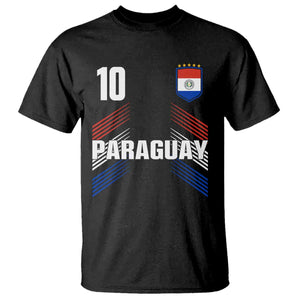 Paraguay Soccer Sports Graphic Number 10 Jersey Style T Shirt Proud Paraguayan Football Fans Game Day Pride TS02 Black Print Your Wear