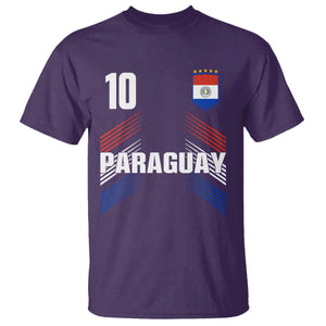 Paraguay Soccer Sports Graphic Number 10 Jersey Style T Shirt Proud Paraguayan Football Fans Game Day Pride TS02 Purple Print Your Wear