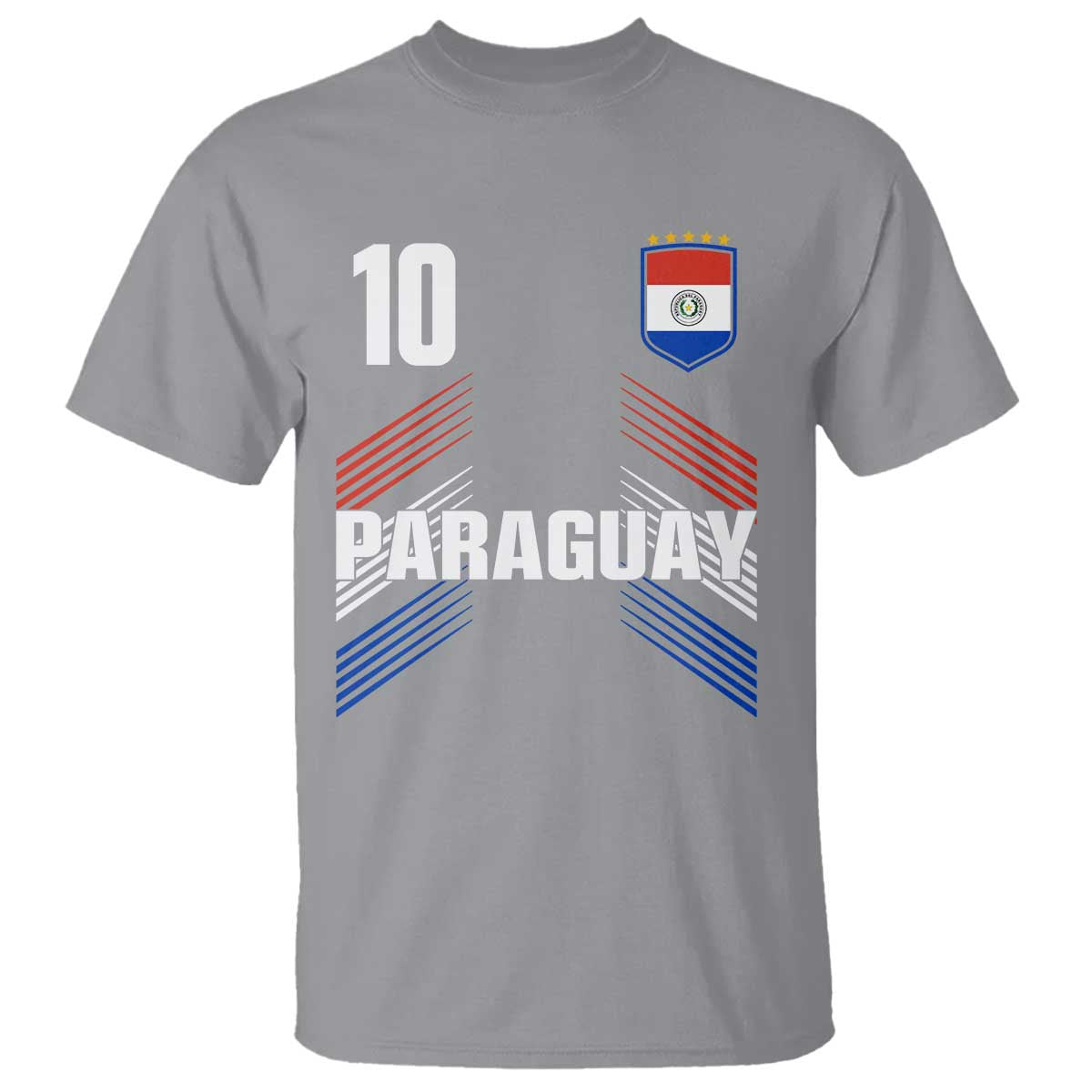 Paraguay Soccer Sports Graphic Number 10 Jersey Style T Shirt Proud Paraguayan Football Fans Game Day Pride TS02 Sport Gray Print Your Wear
