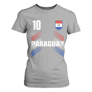 Paraguay Soccer Sports Graphic Number 10 Jersey Style T Shirt For Women Proud Paraguayan Football Fans Game Day Pride TS02 Sport Gray Print Your Wear