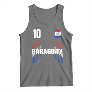 Paraguay Soccer Sports Graphic Number 10 Jersey Style Tank Top Proud Paraguayan Football Fans Game Day Pride TS02 Black Heather Print Your Wear