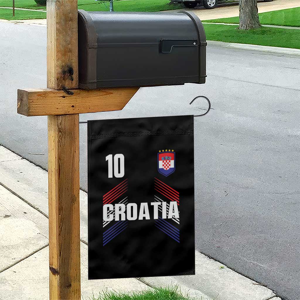 Croatia Soccer Sports Graphic Number 10 Jersey Style Garden Flag Proud Croatian Football Fans Game Day Pride TS02 Print Your Wear