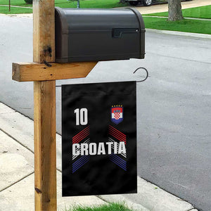 Croatia Soccer Sports Graphic Number 10 Jersey Style Garden Flag Proud Croatian Football Fans Game Day Pride TS02 Print Your Wear