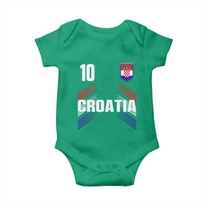 Croatia Soccer Sports Graphic Number 10 Jersey Style Baby Onesie Proud Croatian Football Fans Game Day Pride TS02 Irish Green Print Your Wear