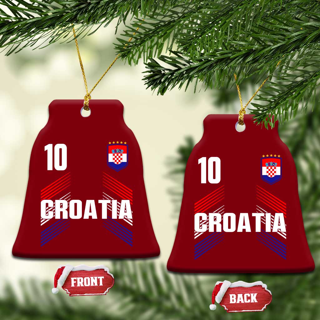Croatia Soccer Sports Graphic Number 10 Jersey Style Ceramic Ornament Proud Croatian Football Fans Game Day Pride TS02 Print Your Wear