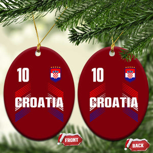Croatia Soccer Sports Graphic Number 10 Jersey Style Ceramic Ornament Proud Croatian Football Fans Game Day Pride TS02 Print Your Wear