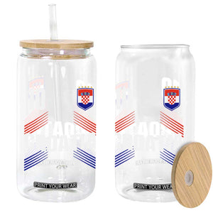 Croatia Soccer Sports Graphic Number 10 Jersey Style Glass Can Proud Croatian Football Fans Game Day Pride TS02 Print Your Wear