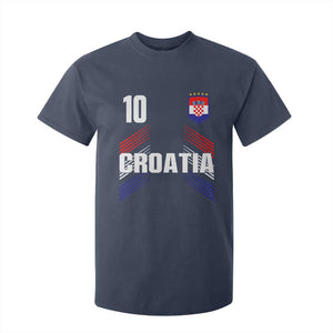 Croatia Soccer Sports Graphic Number 10 Jersey Style T Shirt For Kid Proud Croatian Football Fans Game Day Pride TS02 Navy Print Your Wear