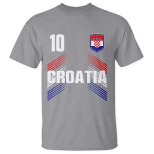 Croatia Soccer Sports Graphic Number 10 Jersey Style T Shirt Proud Croatian Football Fans Game Day Pride TS02 Sport Gray Print Your Wear