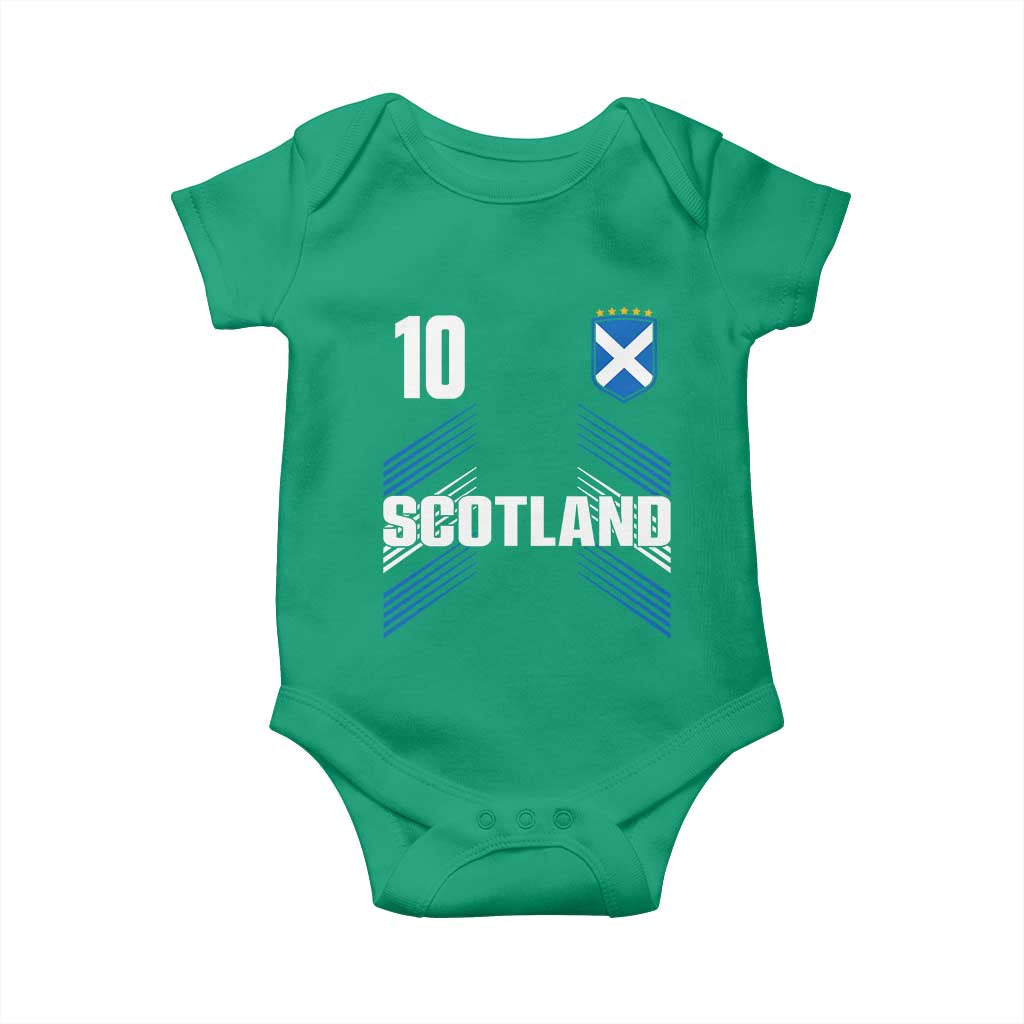 Scotland Soccer Sports Graphic Number 10 Jersey Style Baby Onesie Proud Scottish Football Fans Game Day Pride TS02 Irish Green Print Your Wear