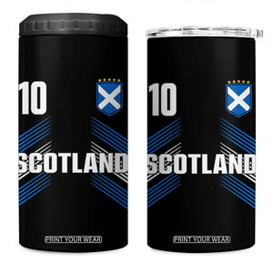 Scotland Soccer Sports Graphic Number 10 Jersey Style 4 in 1 Can Cooler Tumbler Proud Scottish Football Fans Game Day Pride TS02 One Size: 16 oz Black Print Your Wear