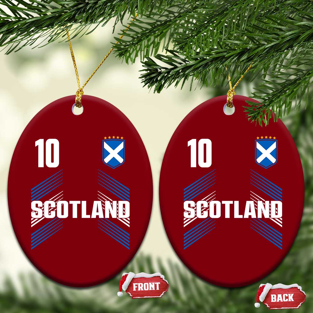Scotland Soccer Sports Graphic Number 10 Jersey Style Ceramic Ornament Proud Scottish Football Fans Game Day Pride TS02 Print Your Wear