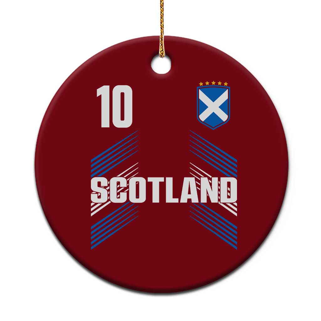 Scotland Soccer Sports Graphic Number 10 Jersey Style Ceramic Ornament Proud Scottish Football Fans Game Day Pride TS02 1pc Red Print Your Wear