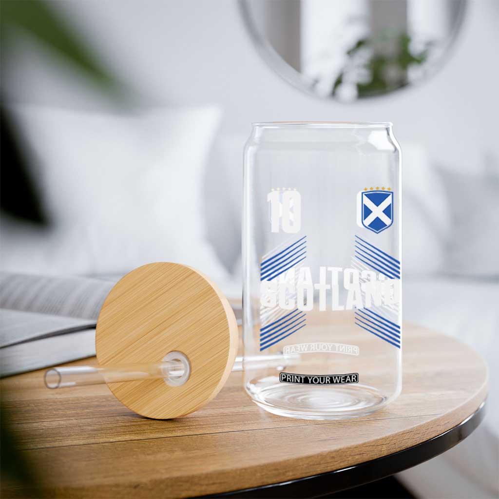 Scotland Soccer Sports Graphic Number 10 Jersey Style Glass Can Proud Scottish Football Fans Game Day Pride TS02 Print Your Wear